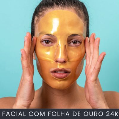 Tratamento facial com folha de ouro 24K curso online