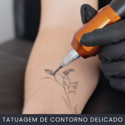 Tatuagem de contorno delicado curso online