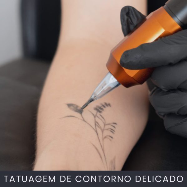 Tatuagem de contorno delicado curso online