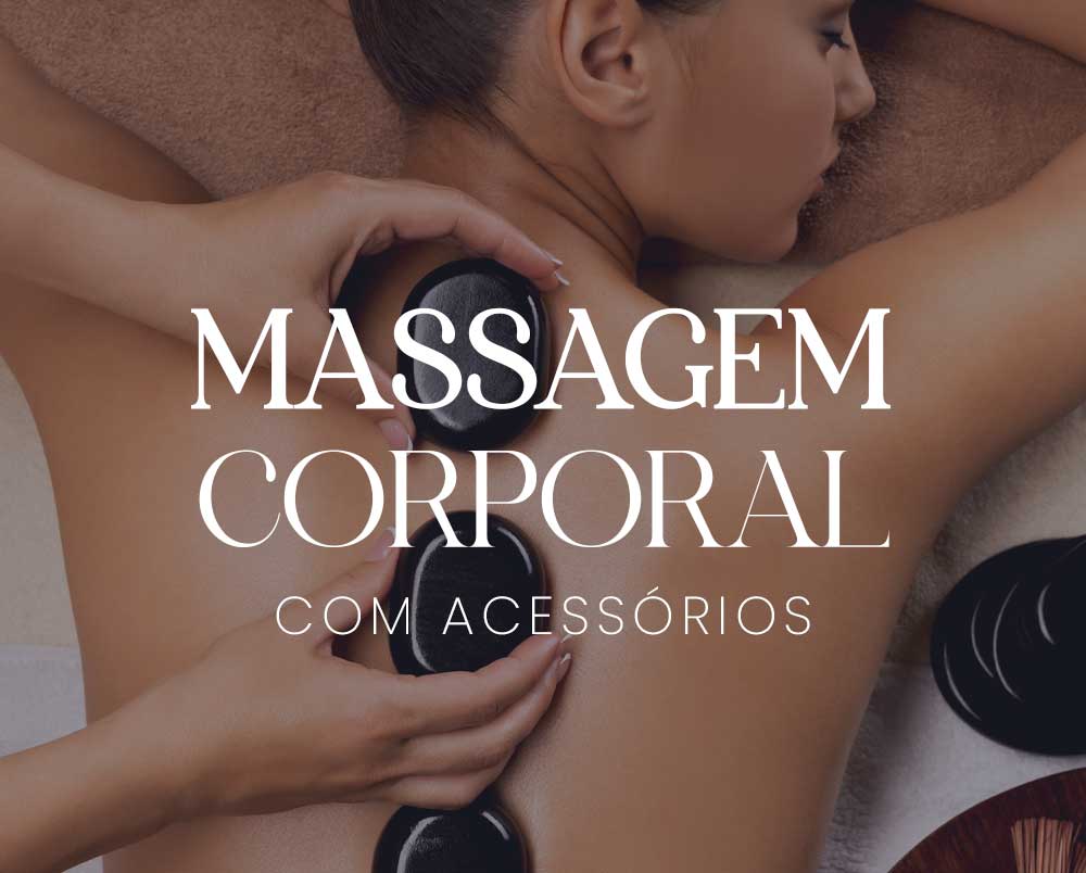 massagem corporal com acessórios